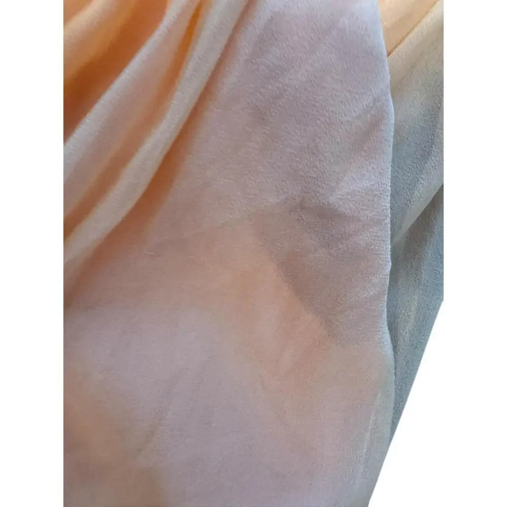 Donna Morgan Coral Orange Silk V-Neck A-Line Sleeveless Dress Women’s Size 4 - Picture 7 of 8
